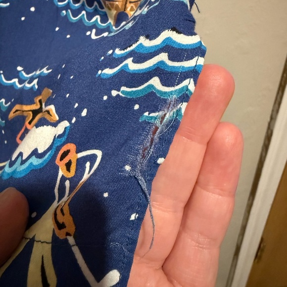 John Severson Collection by Kahala Vtg Blue Hawaiian Shirt with Golf Print Large - Picture 14 of 15